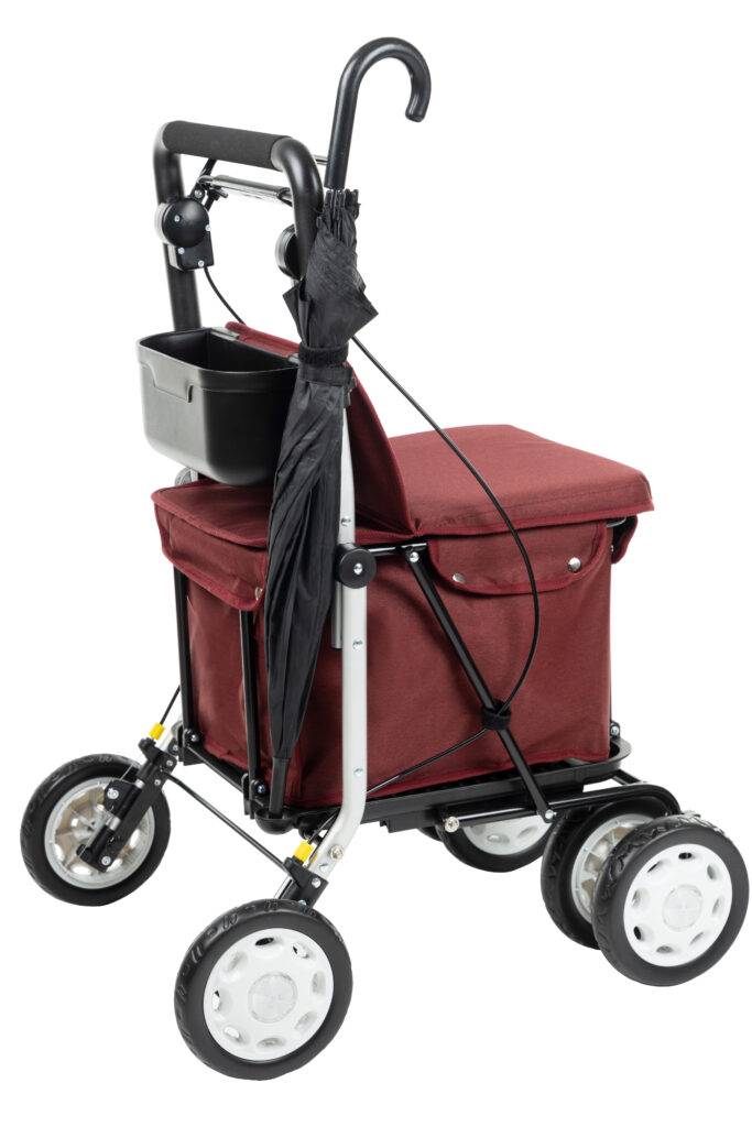 Carlett - Chariot de courses, Chariot de supermarché pliable avec